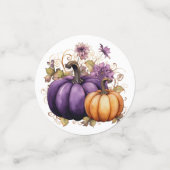 LILA UND ORANGE FALL-PUMPKINS KONFETTI (Klein Vorderseite)