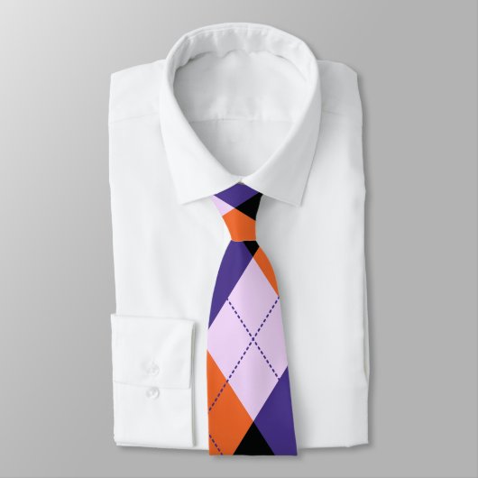 Lila und orange gestreift krawatte (Gebunden)