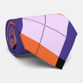 Lila und orange gestreift krawatte (Gerollt)