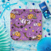 LILA UND ORANGE HALLOWEEN BATTEN PAPPTELLER (Party)