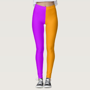 Lila und Orange Leggings