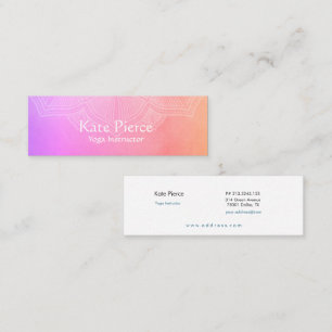 Lila und Orange Mandala Mini-Visitenkarte Treuekarte