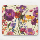 Lila und orange Mohnblumen-Melodie Mousepad (Vorne)