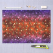 Lila und Orange Ombre Glitzer Celestial Muster Seidenpapier (Handwerk)