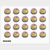 Lila und Orange Pumpkin Halloween Stickers (Blatt)