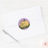 Lila und Orange Pumpkin Halloween Stickers (Umschlag)