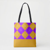 Lila und orange Raute Tasche (Vorderseite)