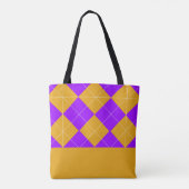 Lila und orange Raute Tasche (Rückseite)