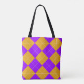 Lila und orange Raute Tasche (Rückseite)