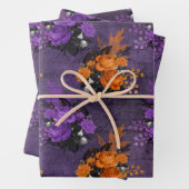 Lila und orange Rose Geschenkpapier Set (Beispiel)
