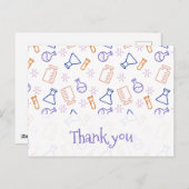 Lila und Orange Scientific Vielen Dank Postkarte (Vorne/Hinten)