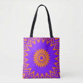 Lila und orange Sonnenstrahlen Tasche (Vorderseite)