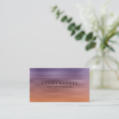 Lila und Orange Strip Business Card Visitenkarte (Stehend Vorderseite)