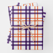 Lila und Orange Tartan Geschenkpapier Set (Beispiel)