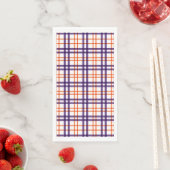 Lila und Orange Tartan Serviette (Beispiel)