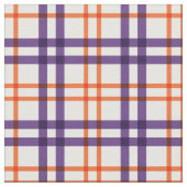 Lila und Orange Tartan Stoff (Nahaufnahme)