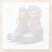 LILA UND ORANGE VIKTORIANISCH HALLOWEEN BOOTEN GLASUNTERSETZER (Rückseite)