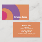 Lila und orange visitenkarte (Vorne/Hinten)