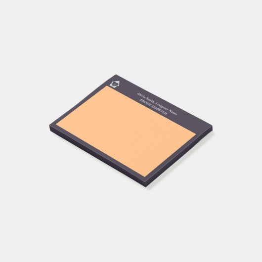 Lila- und Orange-Zuhause-Pflegeprogramm Post-it Klebezettel (angewinkelt)