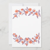 Lila und orangefarbene Bläserbanner Einladung zur (Rückseite)