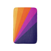 Lila und orangefarbene diagonale Retrostreifen Badematte (Vorderseite Vertikal)