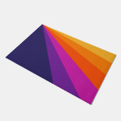 Lila und orangefarbene diagonale Retrostreifen Fußmatte (Schrägansicht)