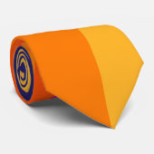 Lila und orangefarbene diagonale Retrostreifen Krawatte (Gerollt)