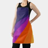 Lila und orangefarbene diagonale Retrostreifen Schürze (InSitu)