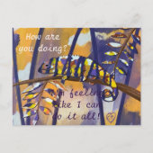 Lila und orangefarbene Postkarten, Ihr Text Postkarte (Vorderseite)