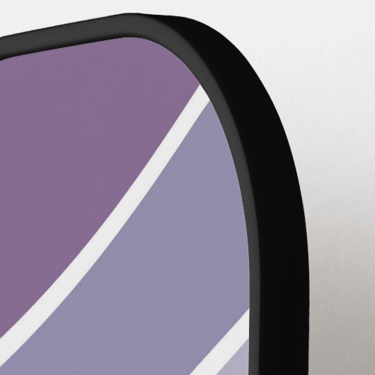 Lila und orangefarbene Retrowellen Pickleball Schläger (Linke Seite)