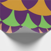 Lila und orangefarbene Skala Geschenkpapier (Ecke)