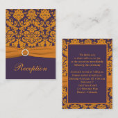 Lila und orangefarbene Verschlusskarte Begleitkarte (Vorne/Hinten)