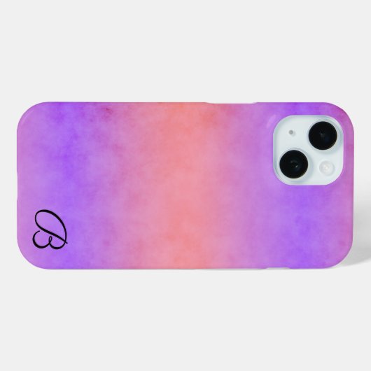 Lila und orangefarbener Personalisierter Fall Case-Mate iPhone Hülle (Rückseite (Horizontal))