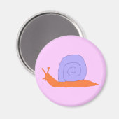 Lila und orangefarbener Snail-Magnet Magnet (Vorderseite/Rückseite)