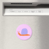 Lila und orangefarbener Snail-Magnet Magnet (In Situ (Geschirrspüler))