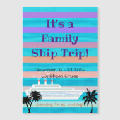 Lila und orangefarbener Türmagnet Magneteinladung (Vorderseite)