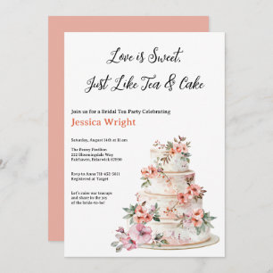 Lila und orangefarbenes Brautparty Einladung