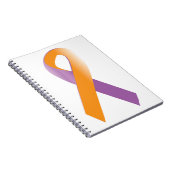 Lila und Orangenauffälliges Band Notizblock (Rechte Seite)