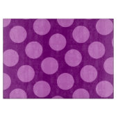Lila und orchid Polka Dots Schneidebrett (Vorderseite)