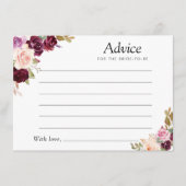 lila und pfirsichfarbene Pflaumenempfehlung Hinweiskarte (Vorderseite)