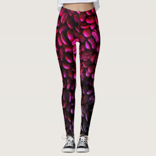 Lila und Pink Kaffeebohne Leggings