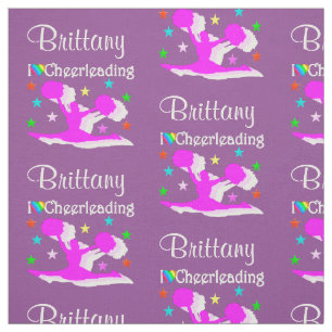 LILA UND PINK PERSONALISIERT CHEERLEADER FABRIC STOFF