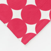 Lila und Red Polka Dot Monogramm Fleecedecke (Ecke)