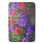 Lila und Red Verbena Badematte (Vorderseite Vertikal)