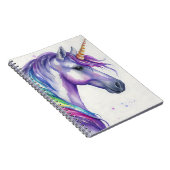 Lila und Regenbogenfantasy Unicorn Wasserfarbe Notizblock (Rechte Seite)