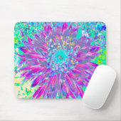 Lila und Robin's Egg Blue Decorative Dahlia Mousepad (Mit Mouse)