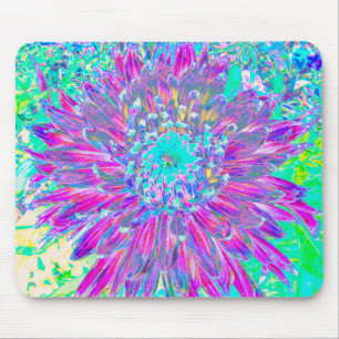 Lila und Robin's Egg Blue Decorative Dahlia Mousepad