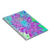 Lila und Robin's Egg Blue Decorative Dahlia Notizblock (Rechte Seite)