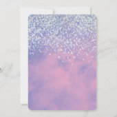 Lila und rosa 15. Geburtstagsballon Einladung (Rückseite)