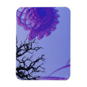 Lila und rosa Abmessungen im Wald Magnet (Vertikal)